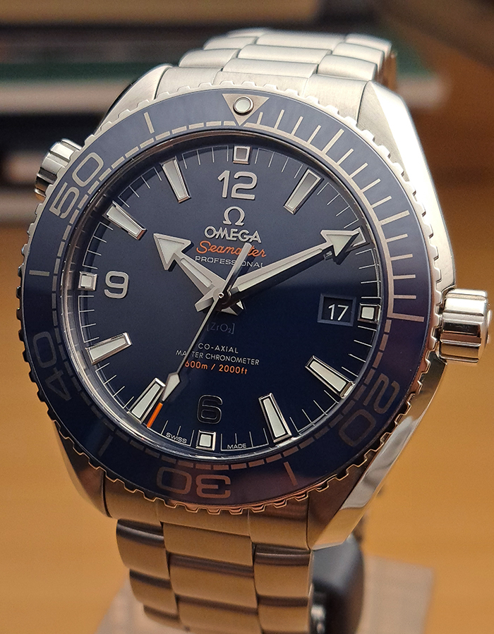 BLUE Omega Seamaster Planet Ocean Co-Axial Wristwatch Ref. 215.30.44.21.03.001